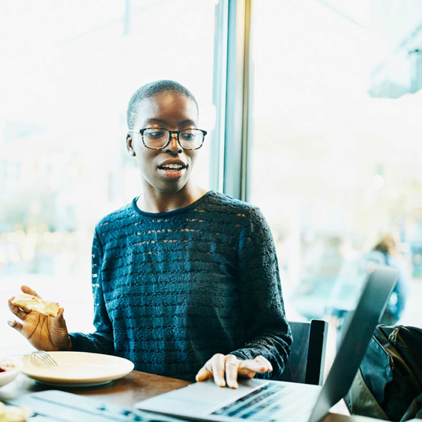 Woman working in office.