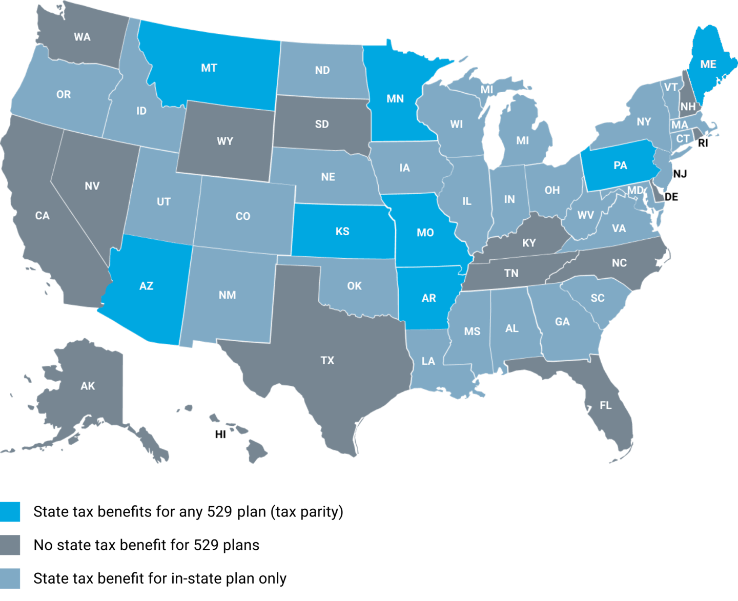 Tax Savings Map by U.S. State.
