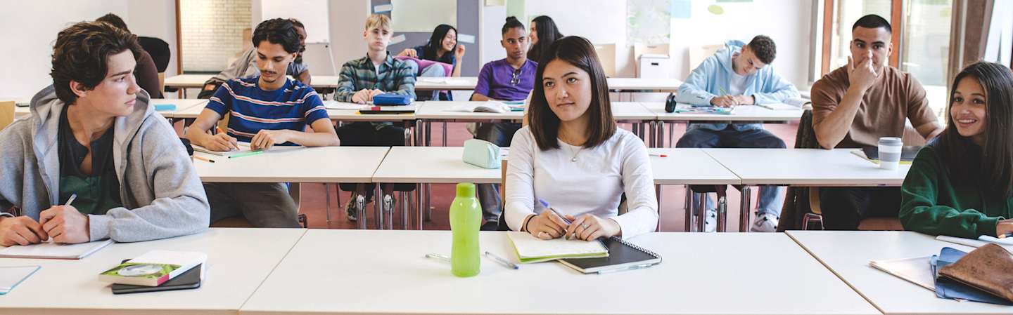 Students in a classroom.