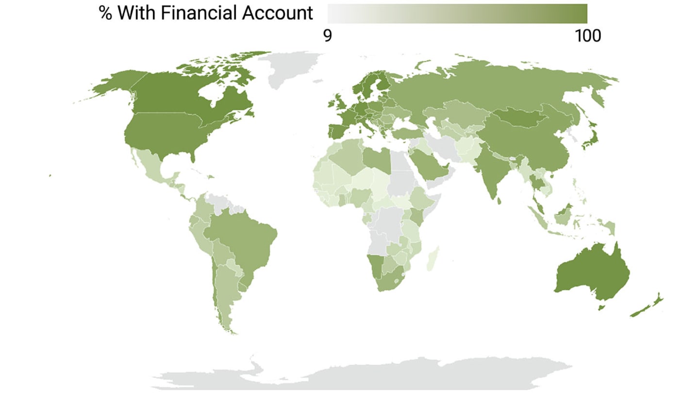 Much of the Developing World Remains Unbanked