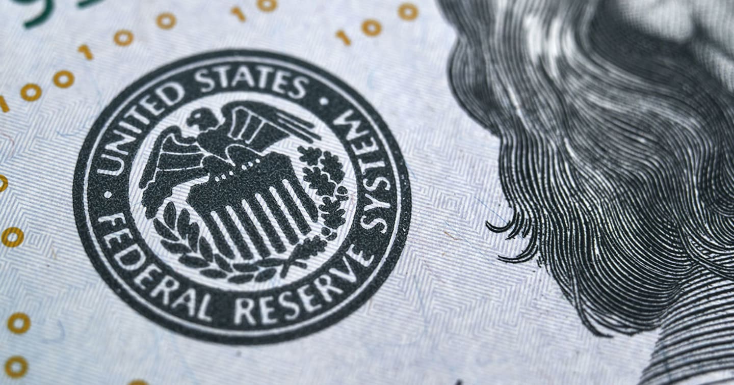 Close up of  United States Federal Reserve seal.