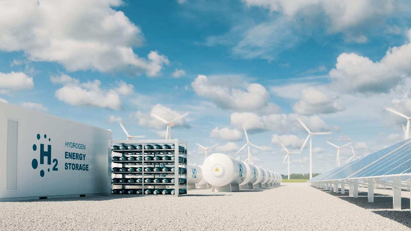 View of hydrogen energy storage facility.