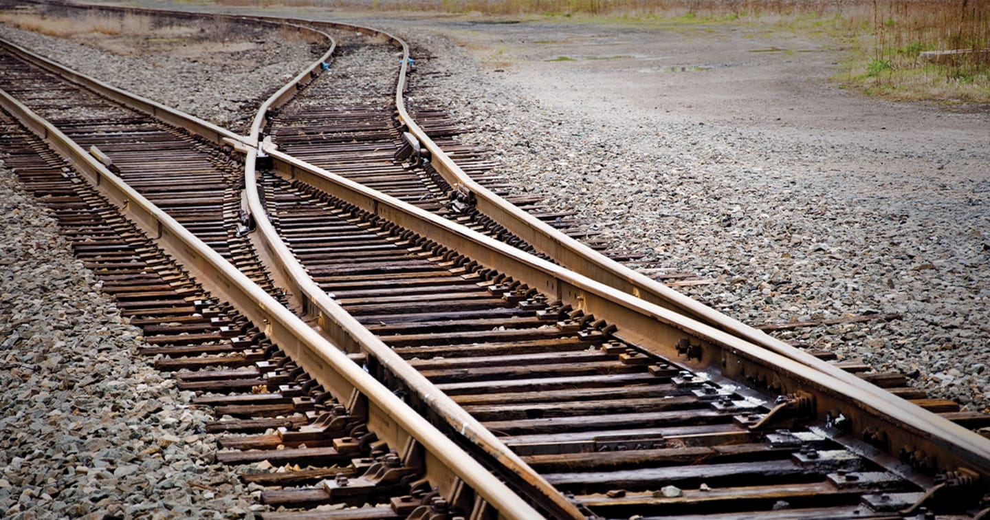A picture of railroad tracks.