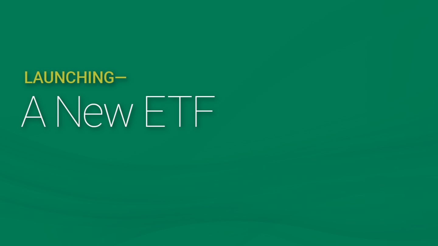 "Launching New ETF" on green background.