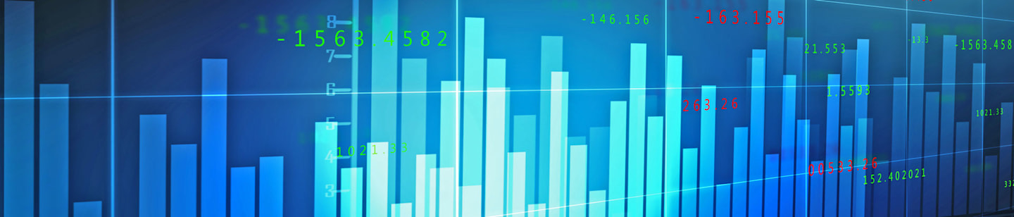 A stylized image of a bar chart.