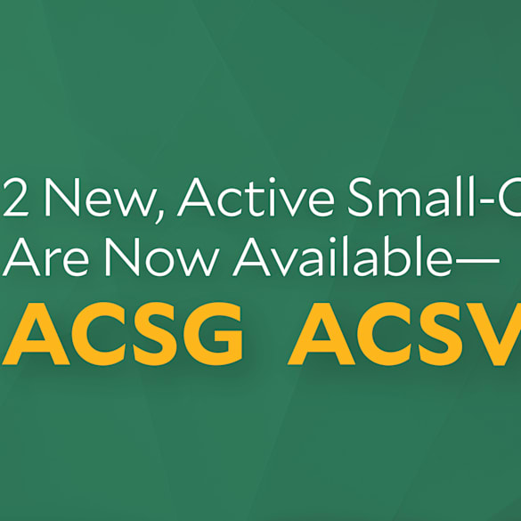 2 New, Unique, Active Small-Cap ETFs Are Now Available—ACSG ACSV